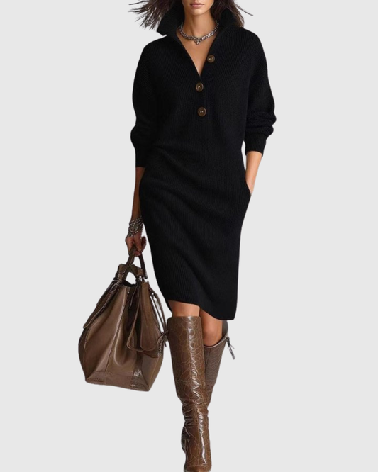 Maribel™ | Winter Knit Midi Dress