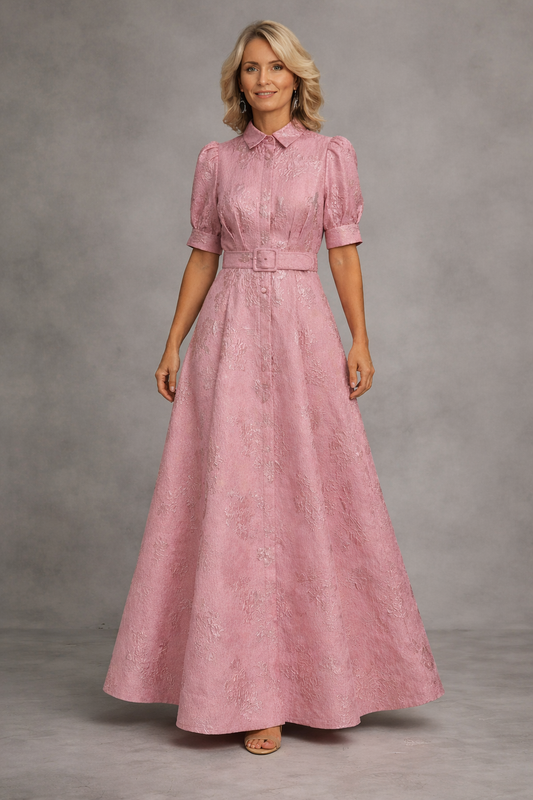 Rose | Printed Belted Maxi Dress